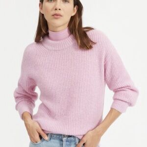 Everlane Oversized Alpaca Crew in Cool Pink